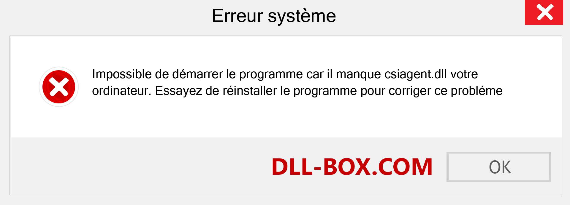 Le fichier csiagent.dll est manquant ?. Télécharger pour Windows 7, 8, 10 - Correction de l'erreur manquante csiagent dll sur Windows, photos, images